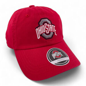 Ohio State University Buckeyes NCAA Logo Red Adjustable Dad Hat Cap YOUTH Size